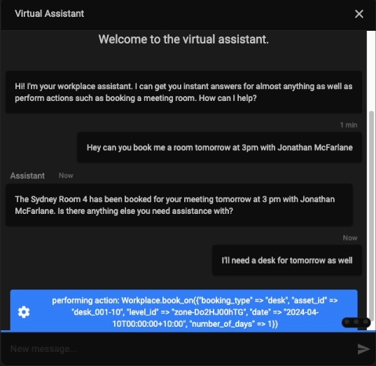 workmate workplace assistant booking a room using ai 6