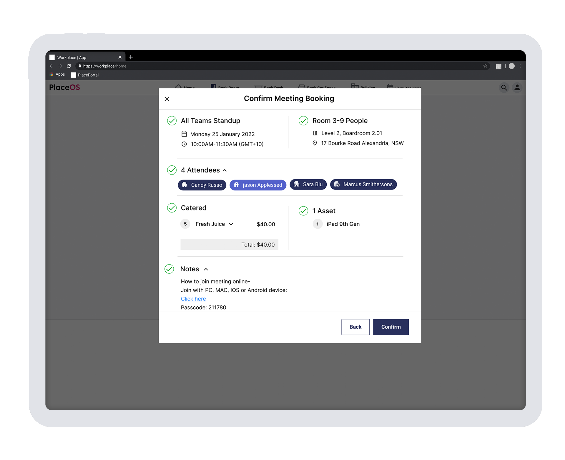 PlaceOS Work from Home Status Feature