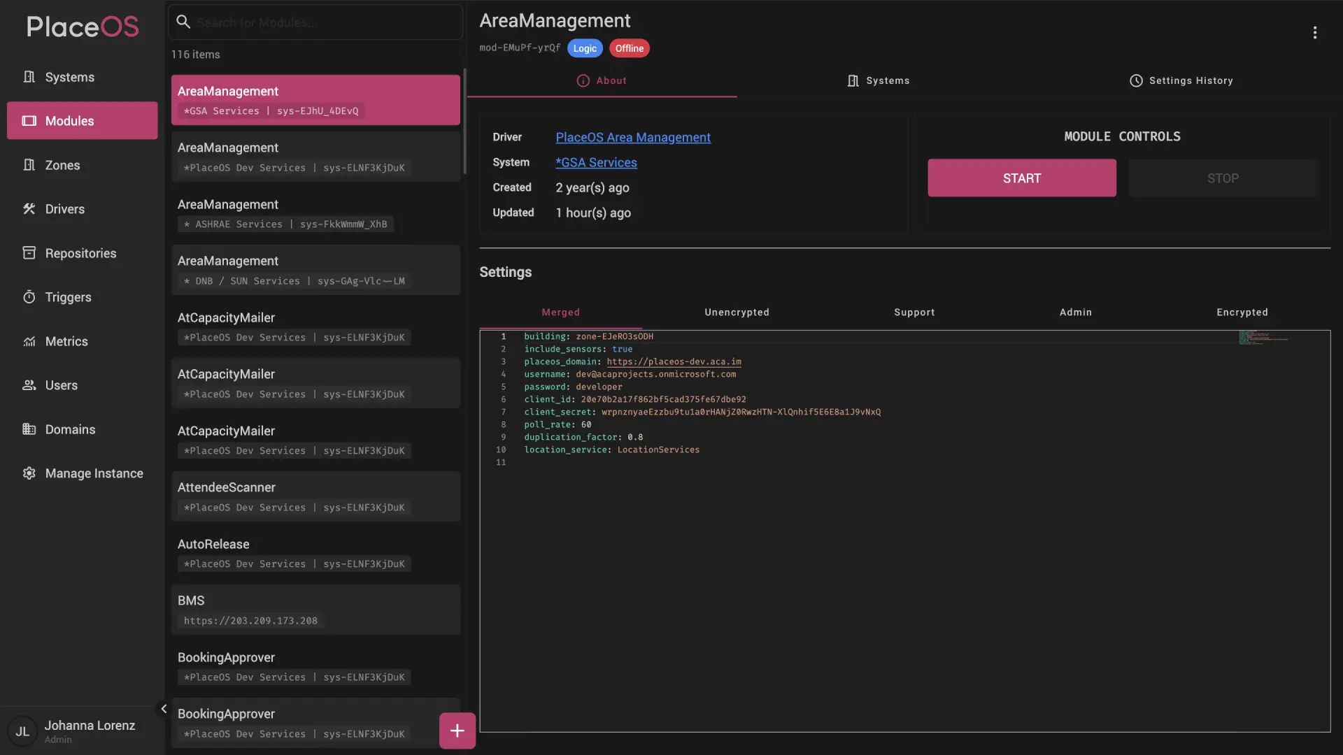 BackOffice screenshot