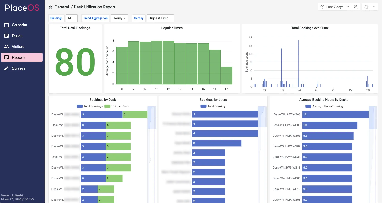 Desk Booking screenshot