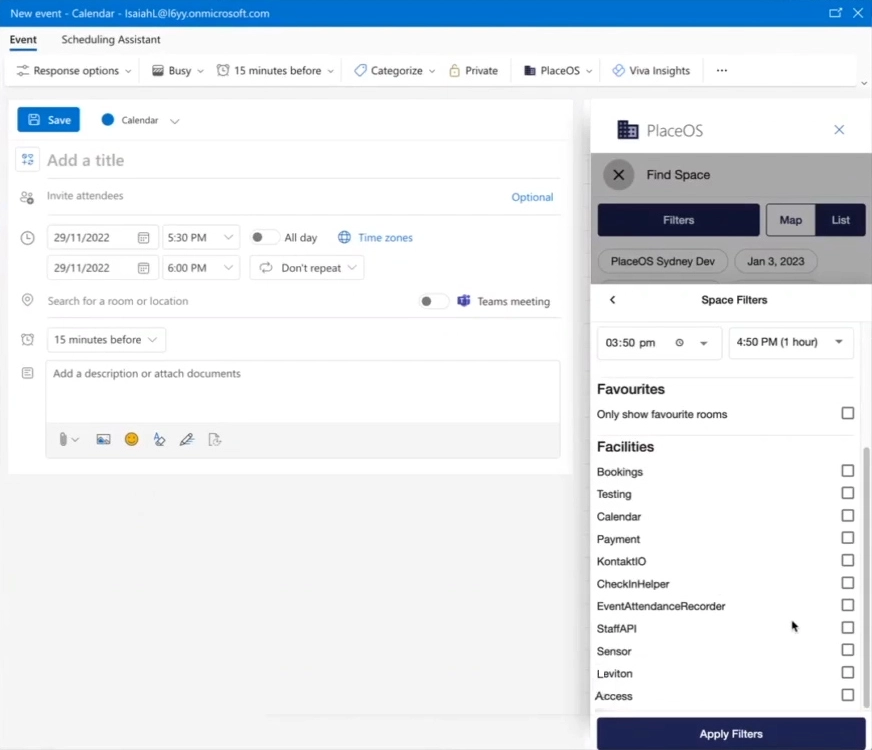 PlaceOS Google Workspace, Outlook Calendar Integration