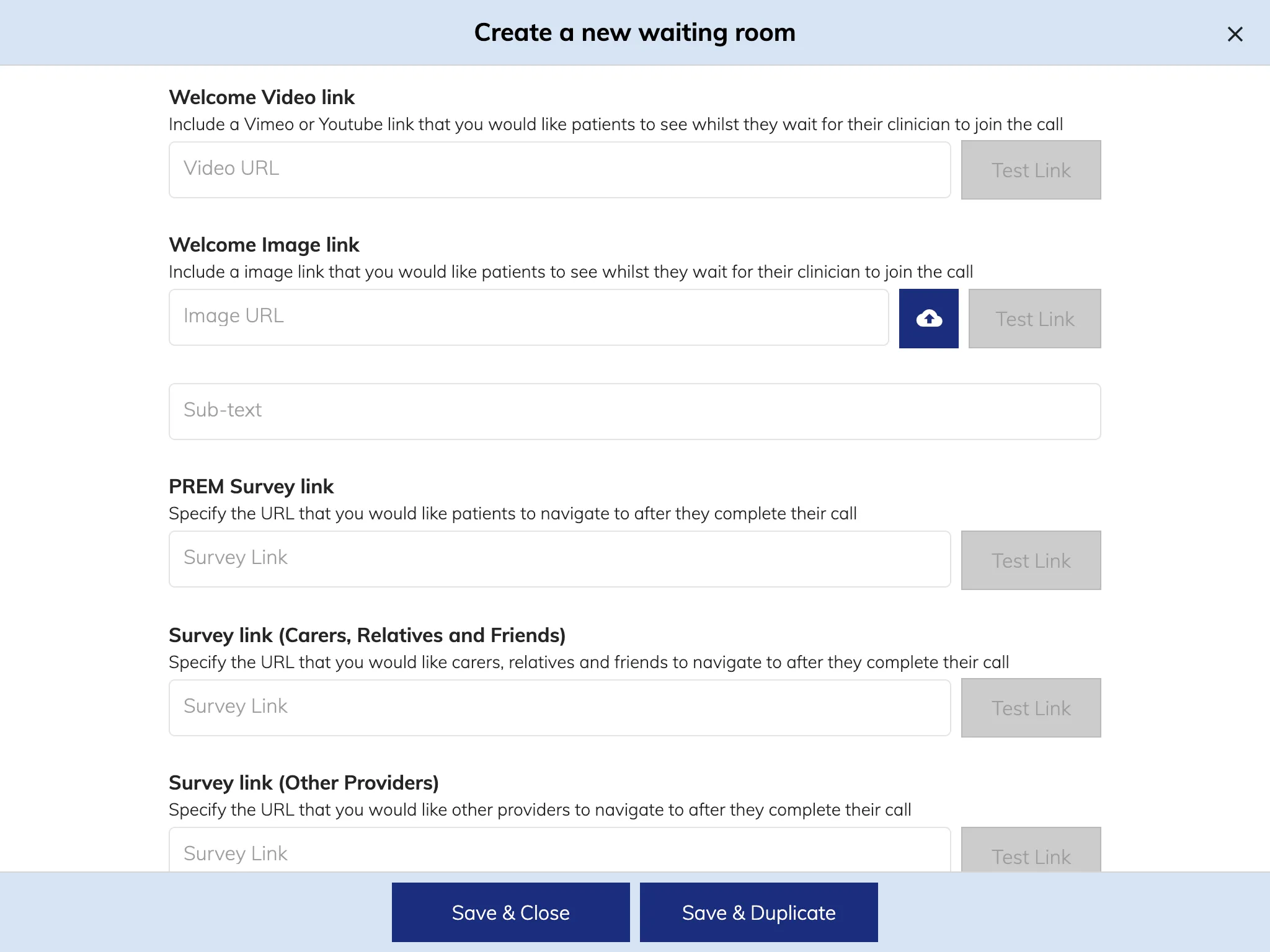 conferencing room settings for placeos telehealth
