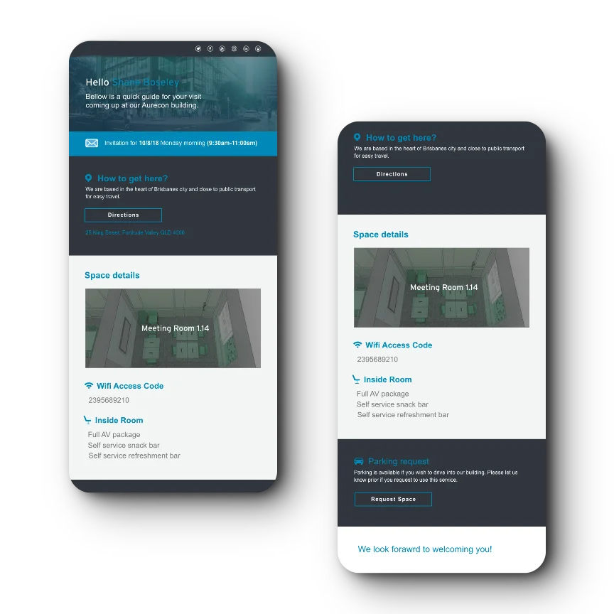 PlaceOS Visitor Management Email Invite